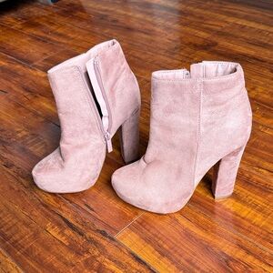Pink Suede High Heels
